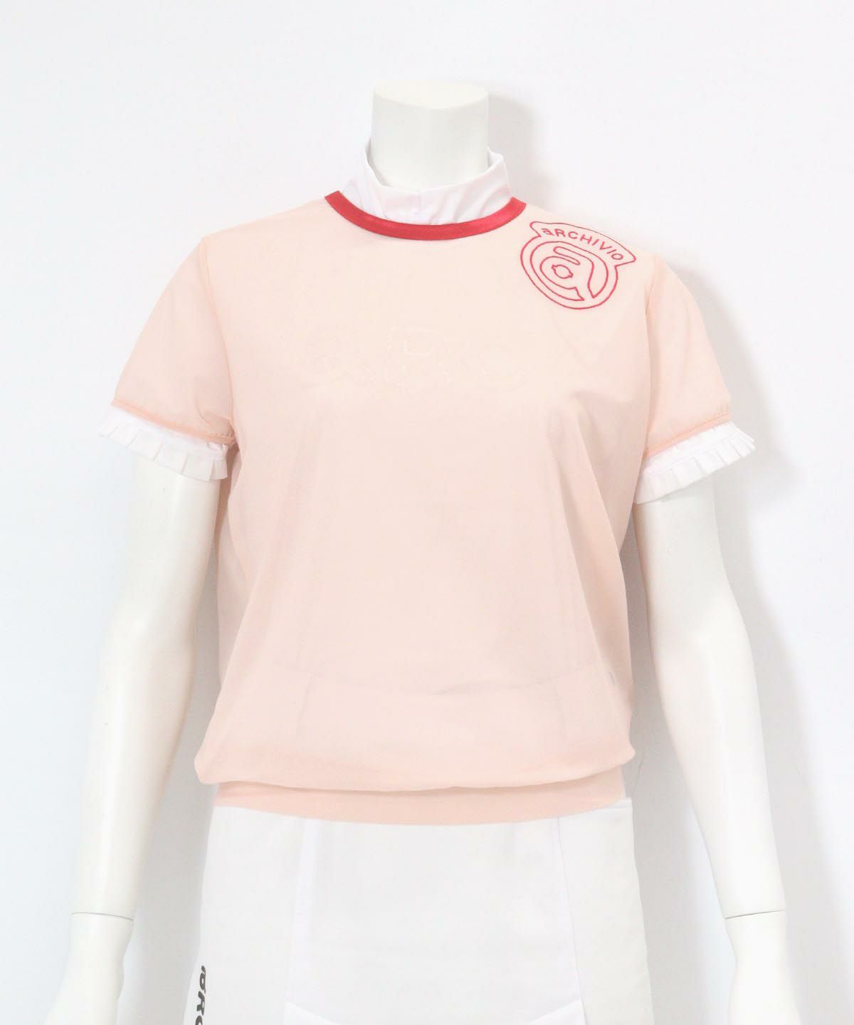 シアー×フリルツインセット(ピンク）