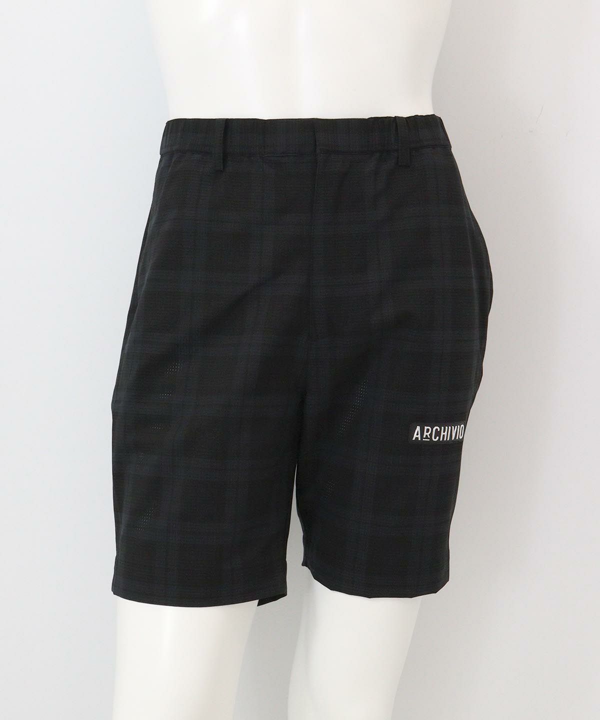 【メンズ】柄撥水冷感ショートパンツ（ブラック）