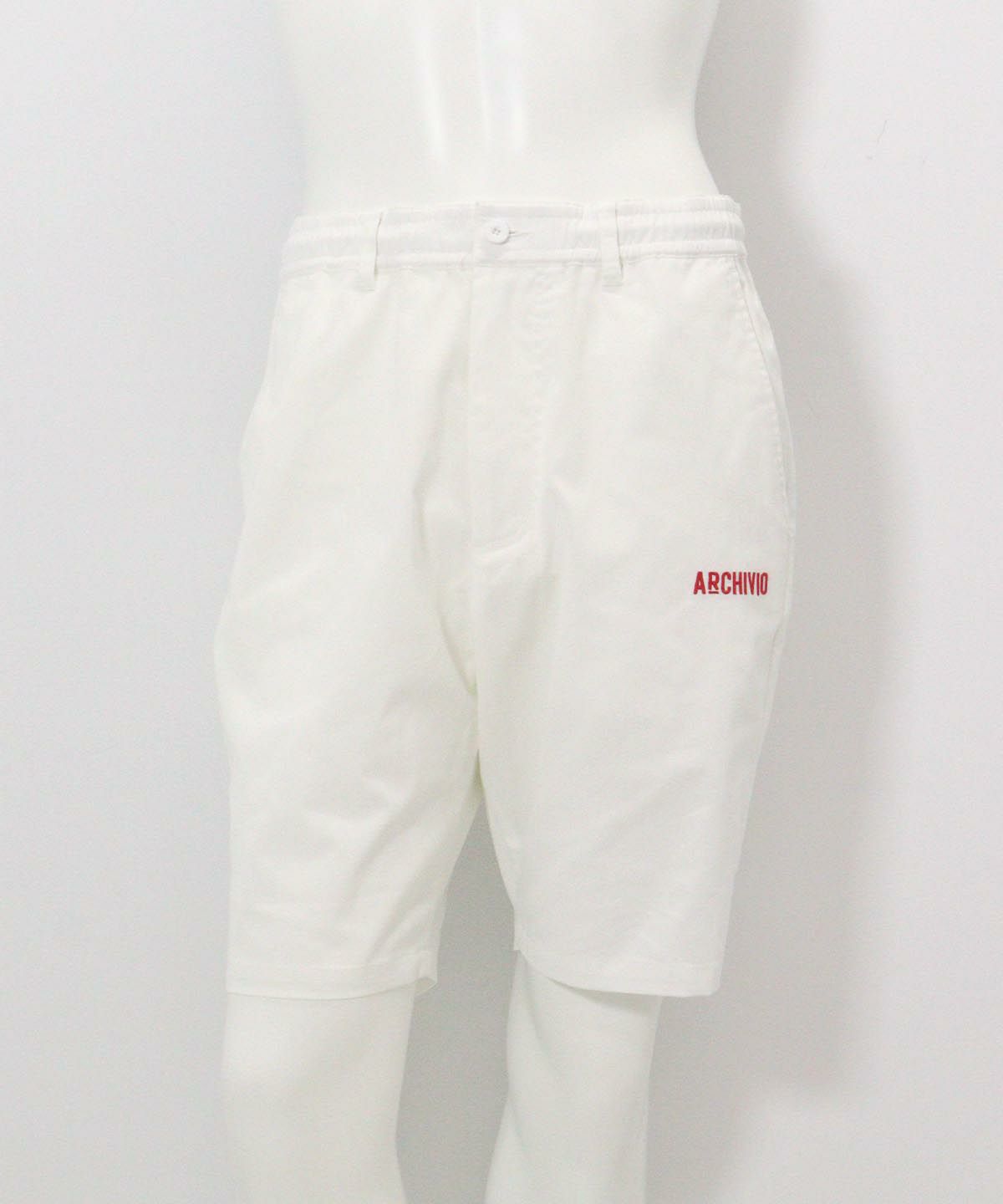 【メンズ】バックライン撥水ショートパンツ（ホワイト）