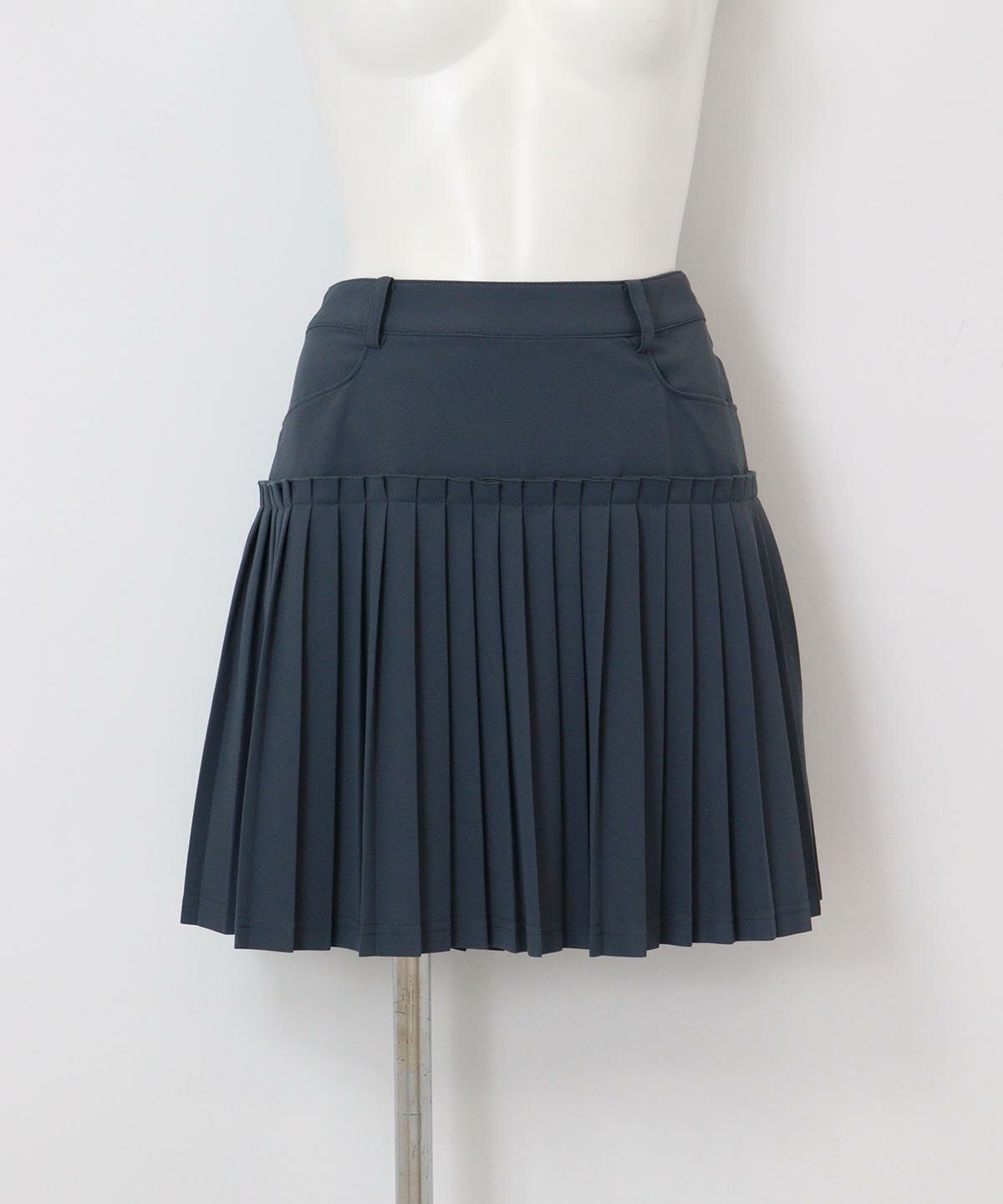 プリーツ切替UV速乾スカート(グレー)