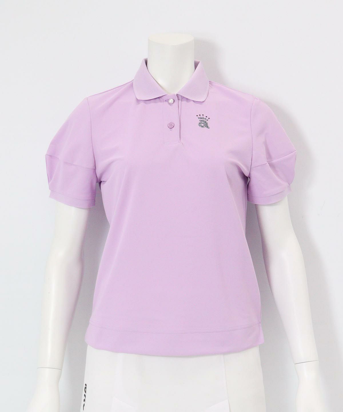 UV速乾パフスリーブポロシャツ(ライトパープル)