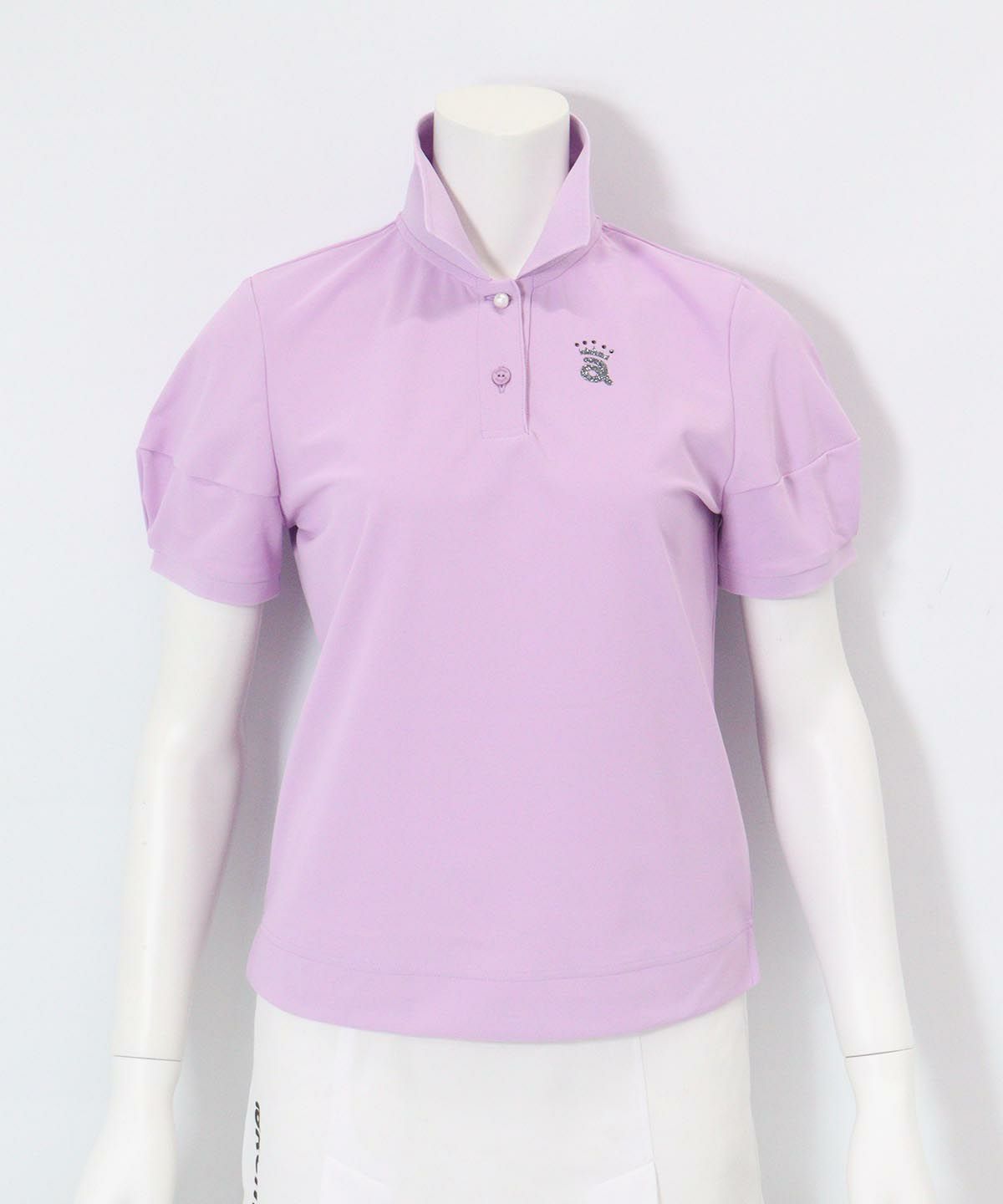 UV速乾パフスリーブポロシャツ(ライトパープル)