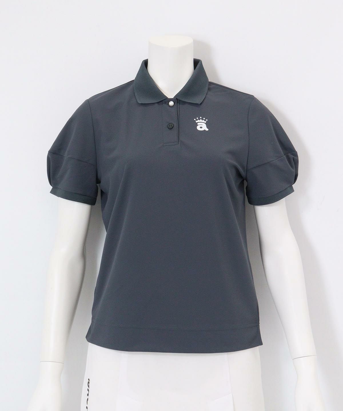 UV速乾パフスリーブポロシャツ(グレー)