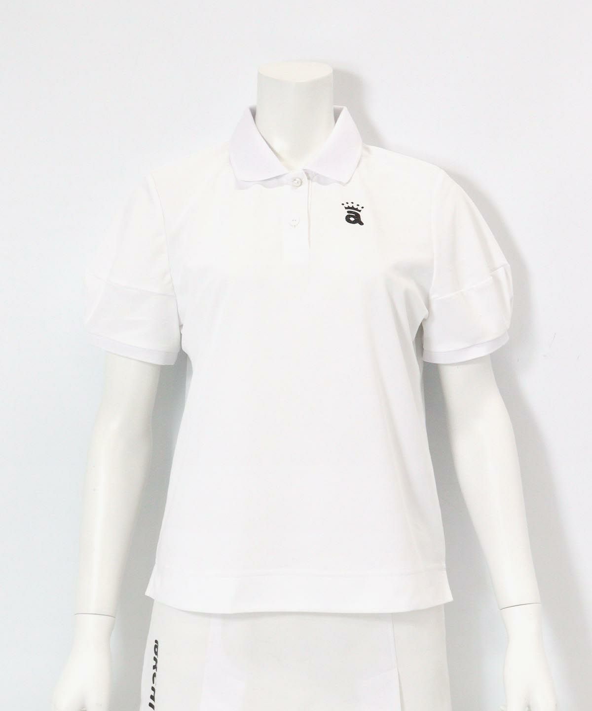 UV速乾パフスリーブポロシャツ(ホワイト)