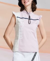 肩フリルUV速乾ノースリトップス|アルチビオ - ゴルフウェアや婦人服通販