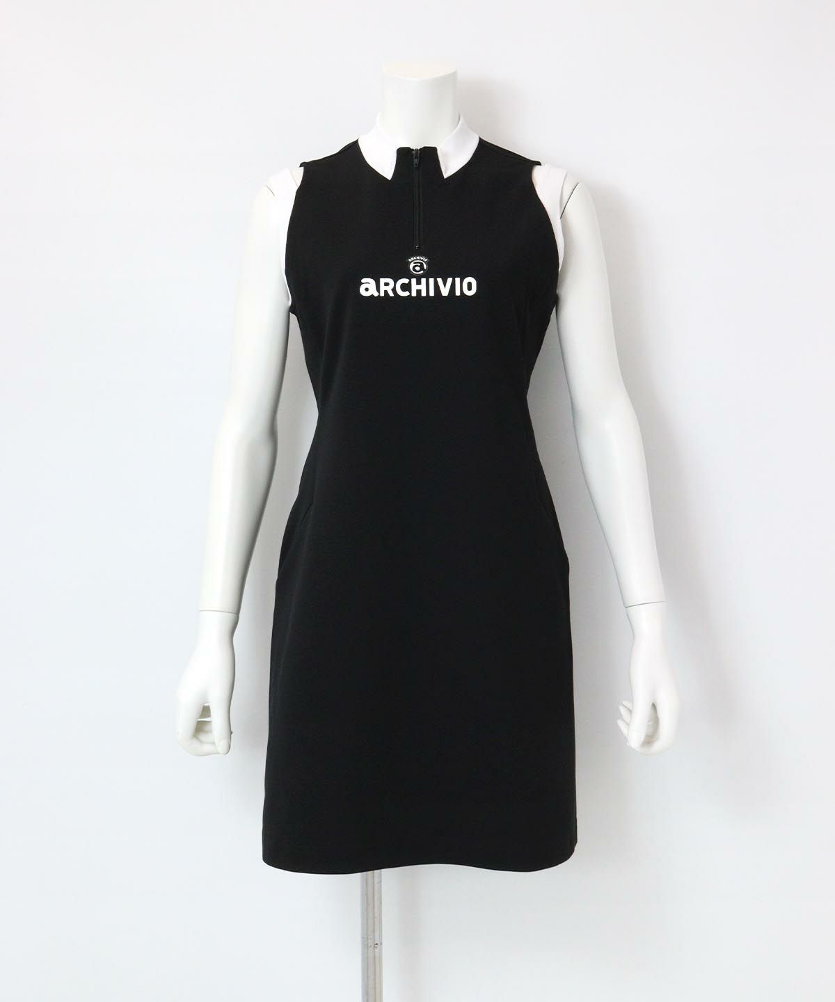 バックフリル速乾ワンピース(ブラック)