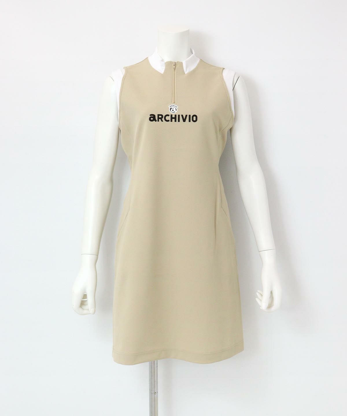 バックフリル速乾ワンピース(ベージュ)