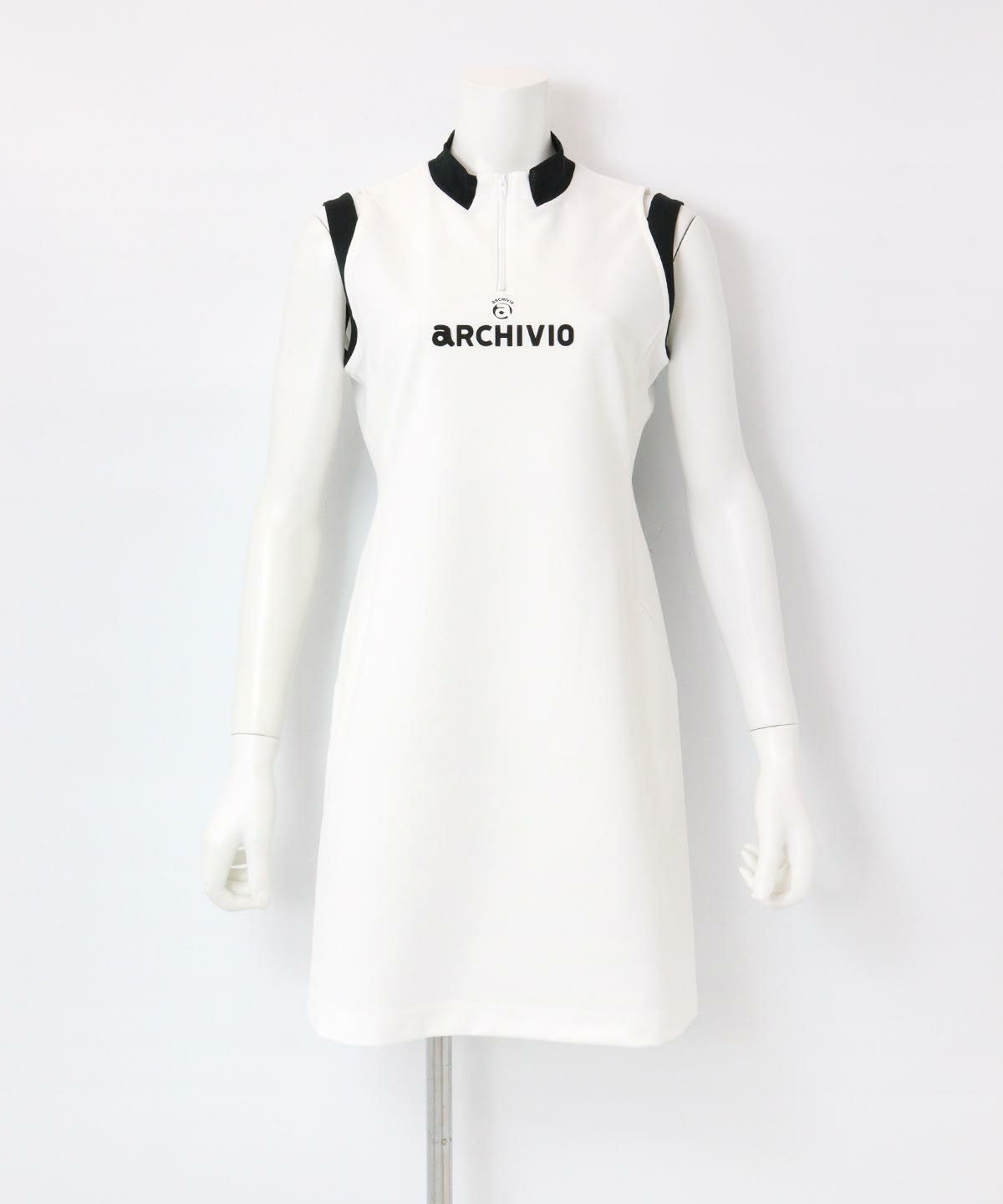 バックフリル速乾ワンピース(ホワイト)