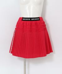ミニプリーツ撥水通気スカート(レッド)