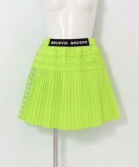 ミニプリーツ撥水通気スカート(ライトグリーン)