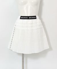 ミニプリーツ撥水通気スカート(ホワイト)