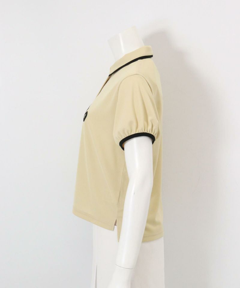 archivio - 36 白　ARCHIVIO ロゴプリント　UV 半袖　ポロシャツ 36 白 ARCHIVIO ロゴプリント UV 半袖 ポロシャツ