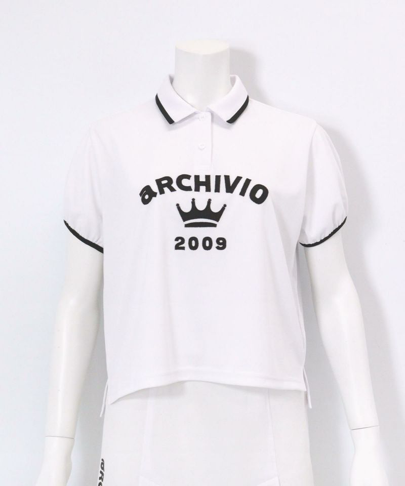 パフスリーブUVポロシャツ(ホワイト)