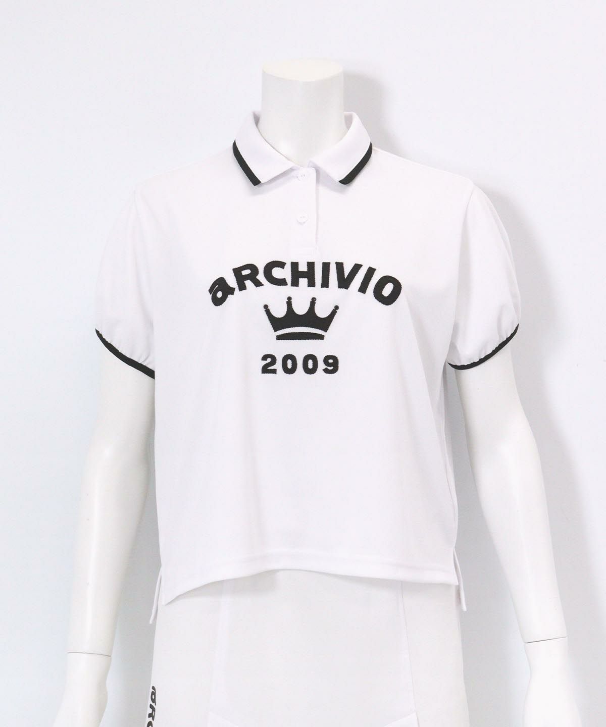 パフスリーブUVポロシャツ(ホワイト)