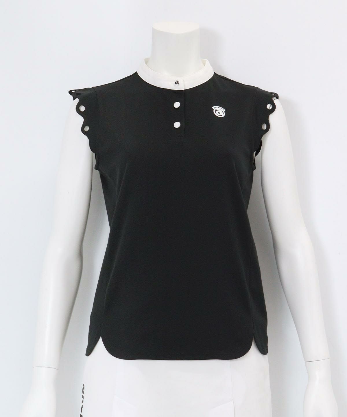 スカラップ袖UVプルオーバー(ブラック)