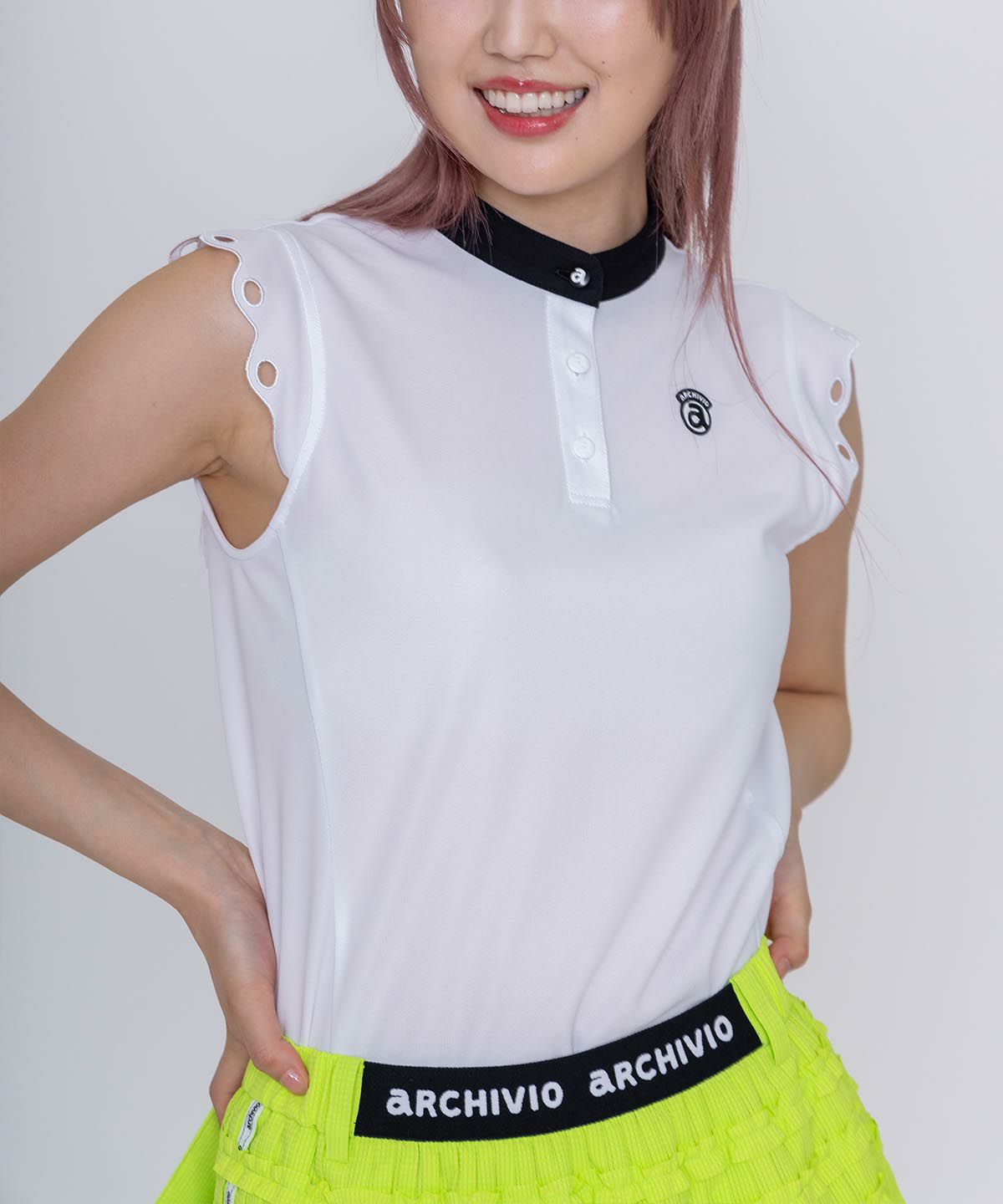 スカラップ袖UVプルオーバー|アルチビオ - ゴルフウェアや婦人服通販