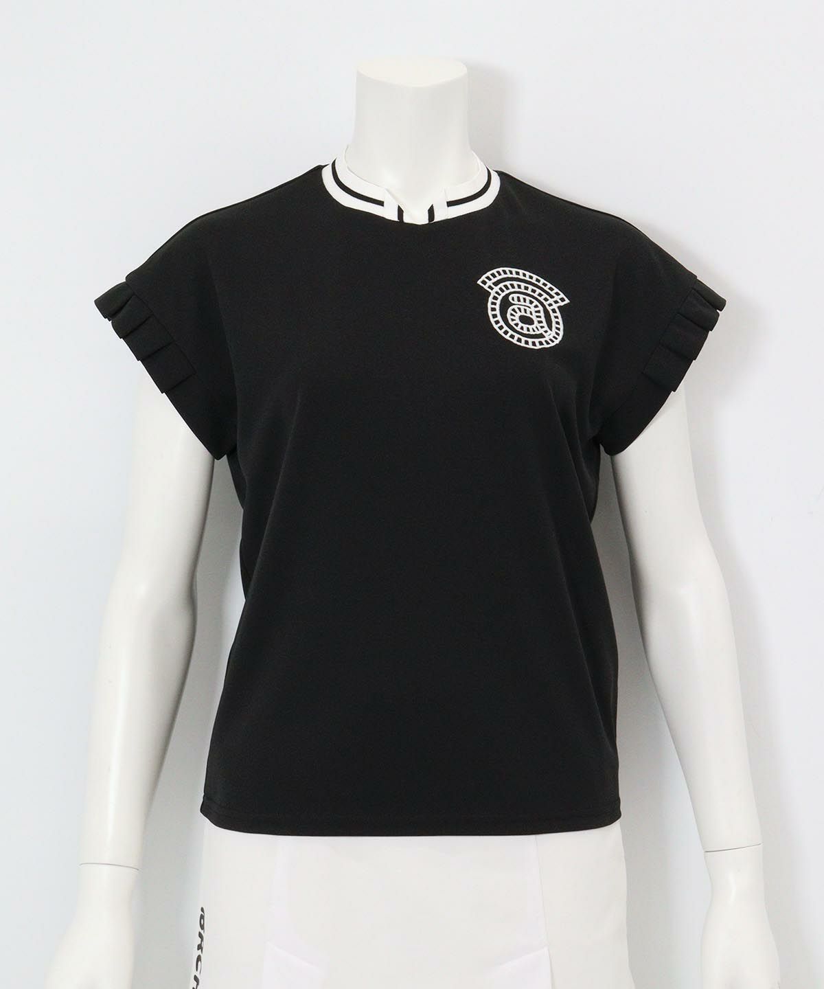 タックフリル袖UVプルオーバー(ブラック)