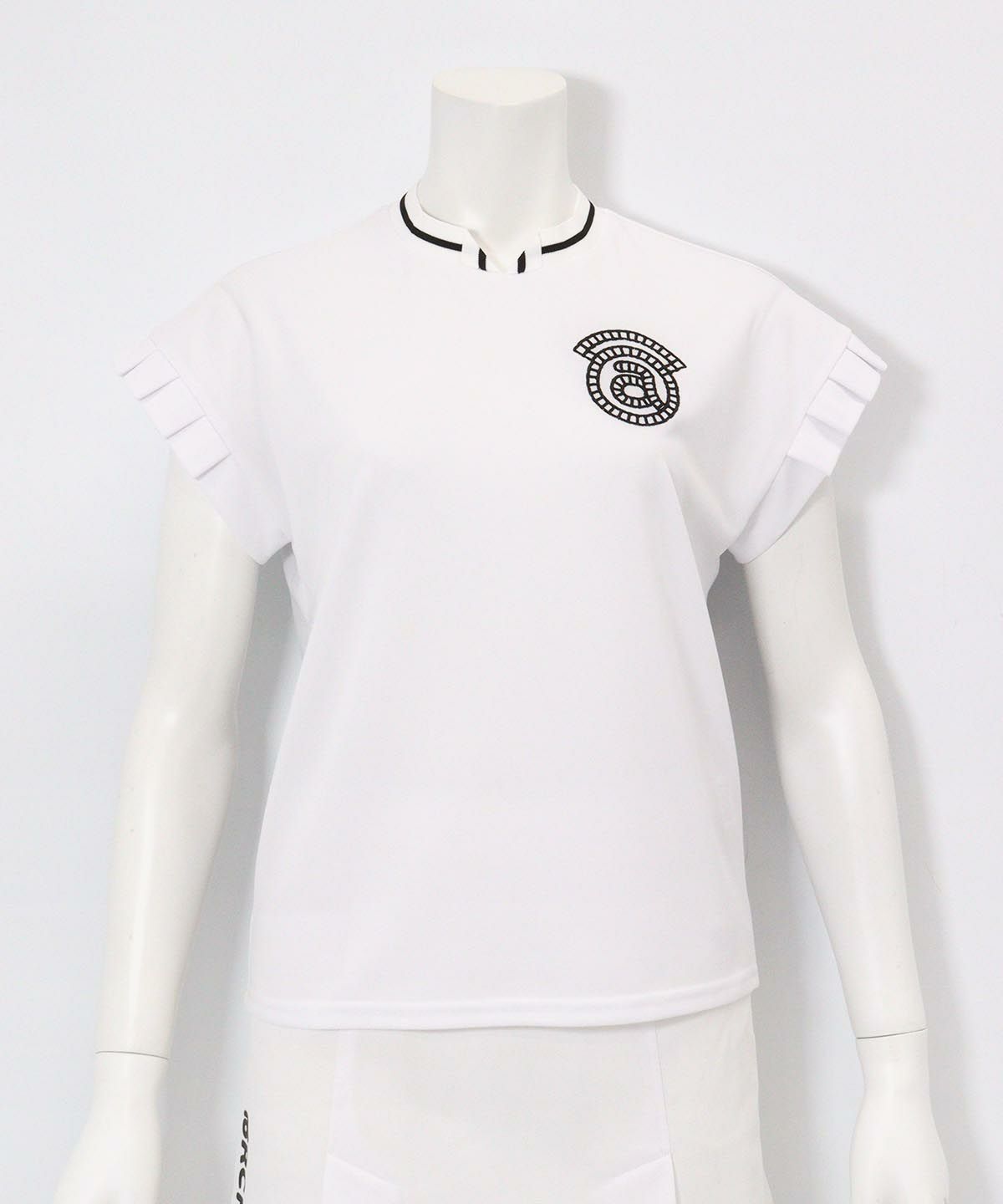 タックフリル袖UVプルオーバー(ホワイト)