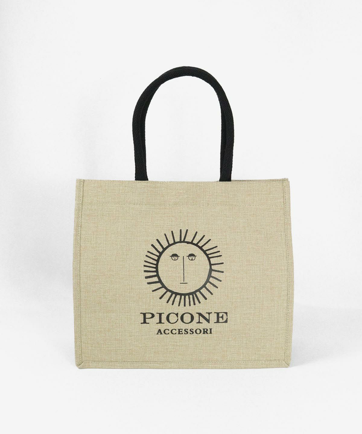 ジュート風バッグ(ブラック）