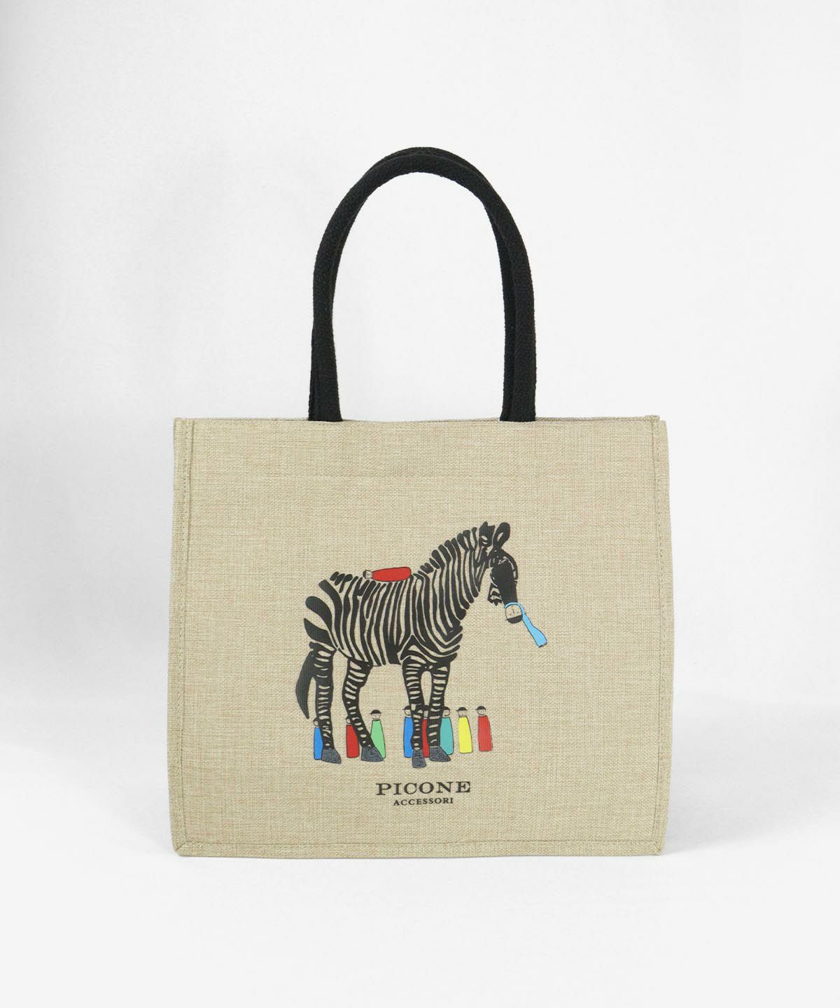 ジュート風バッグ(グレー）