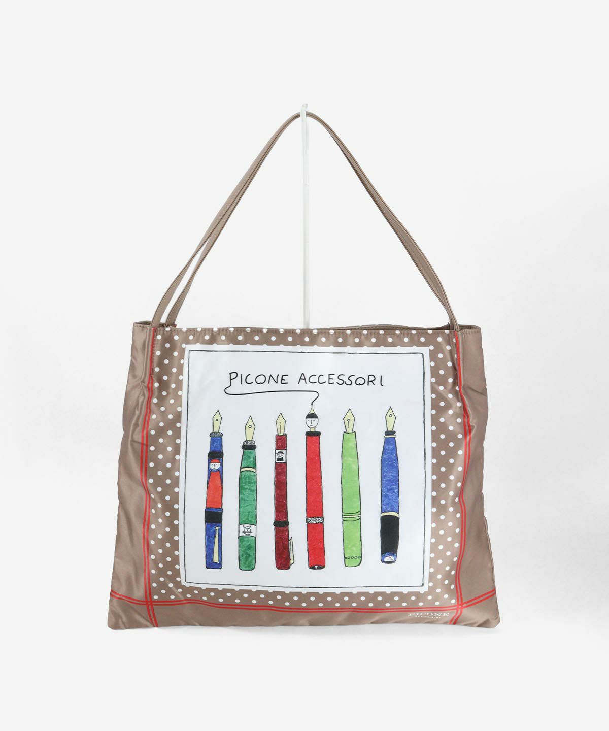 総柄トートバッグ(ブラウン）