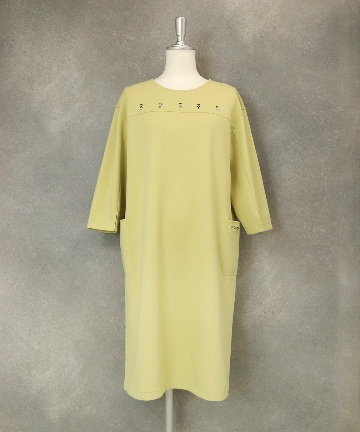 ビーズ刺繍ワンピース（イエロー）