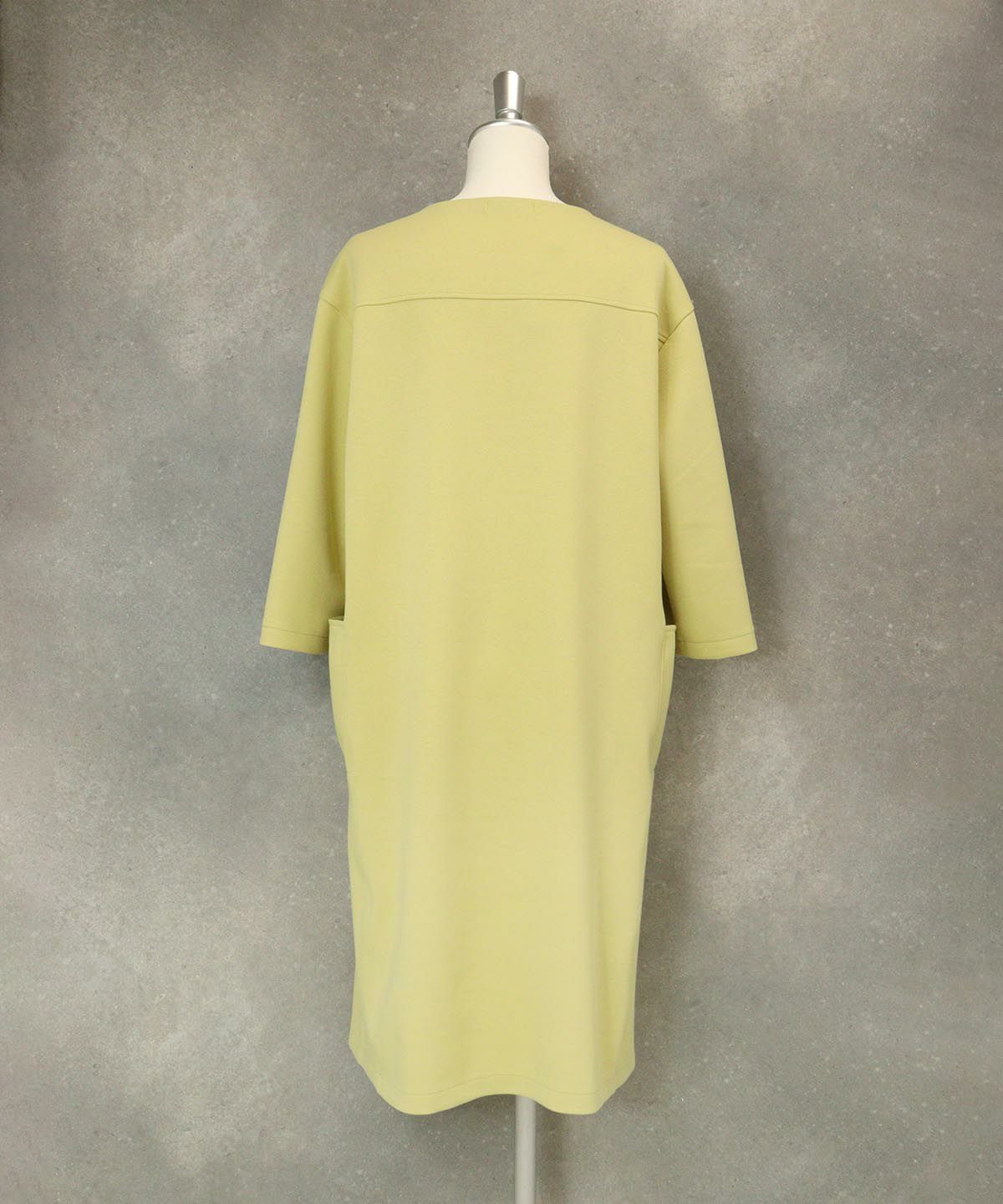 ビーズ刺繍ワンピース後（イエロー）