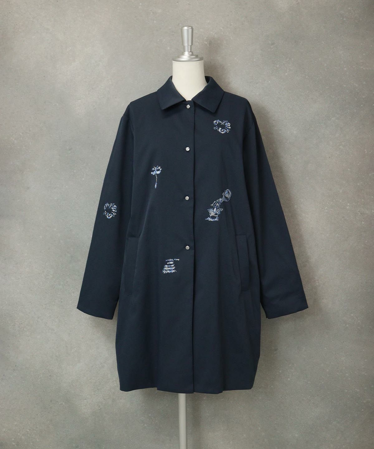 刺繍UVスプリングコート（ネイビー）