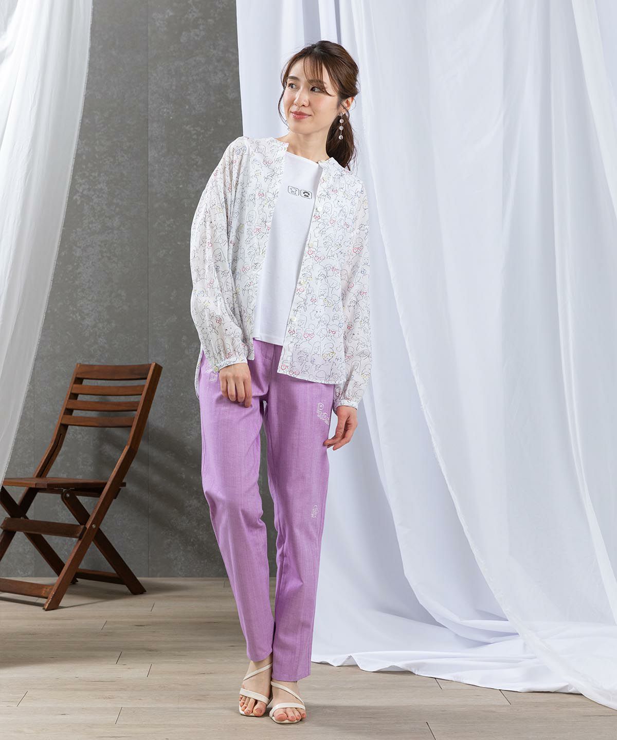 モデル着用画像（ライトパープル）