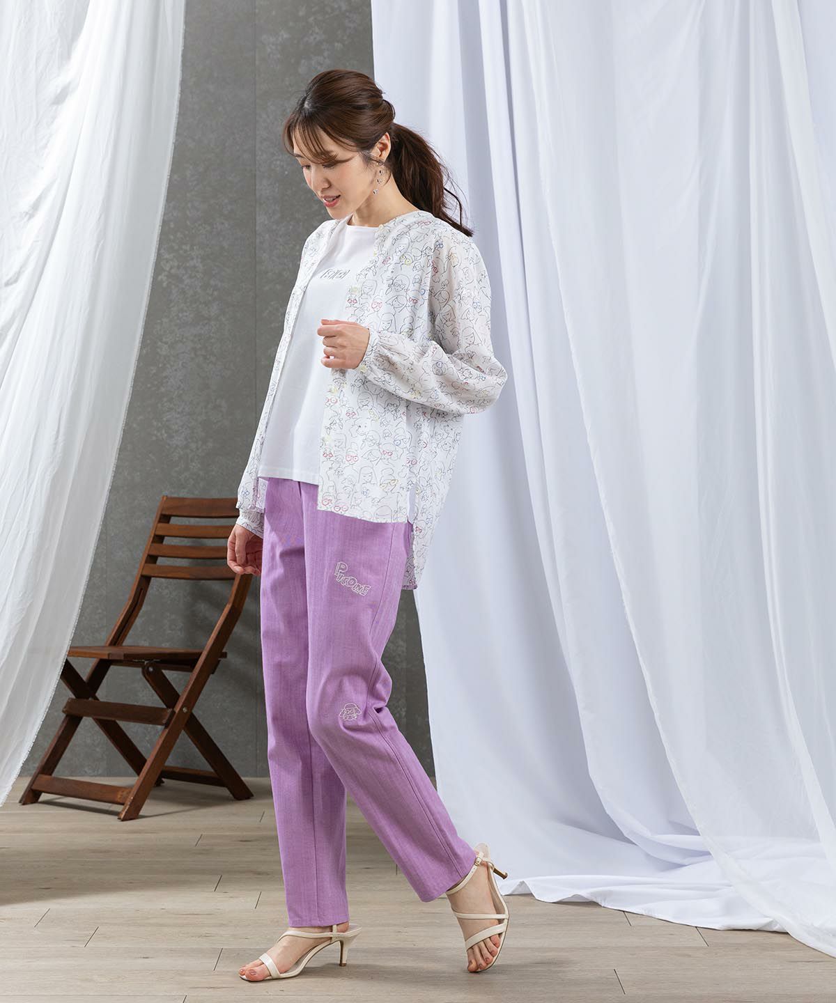 モデル着用画像（ライトパープル）