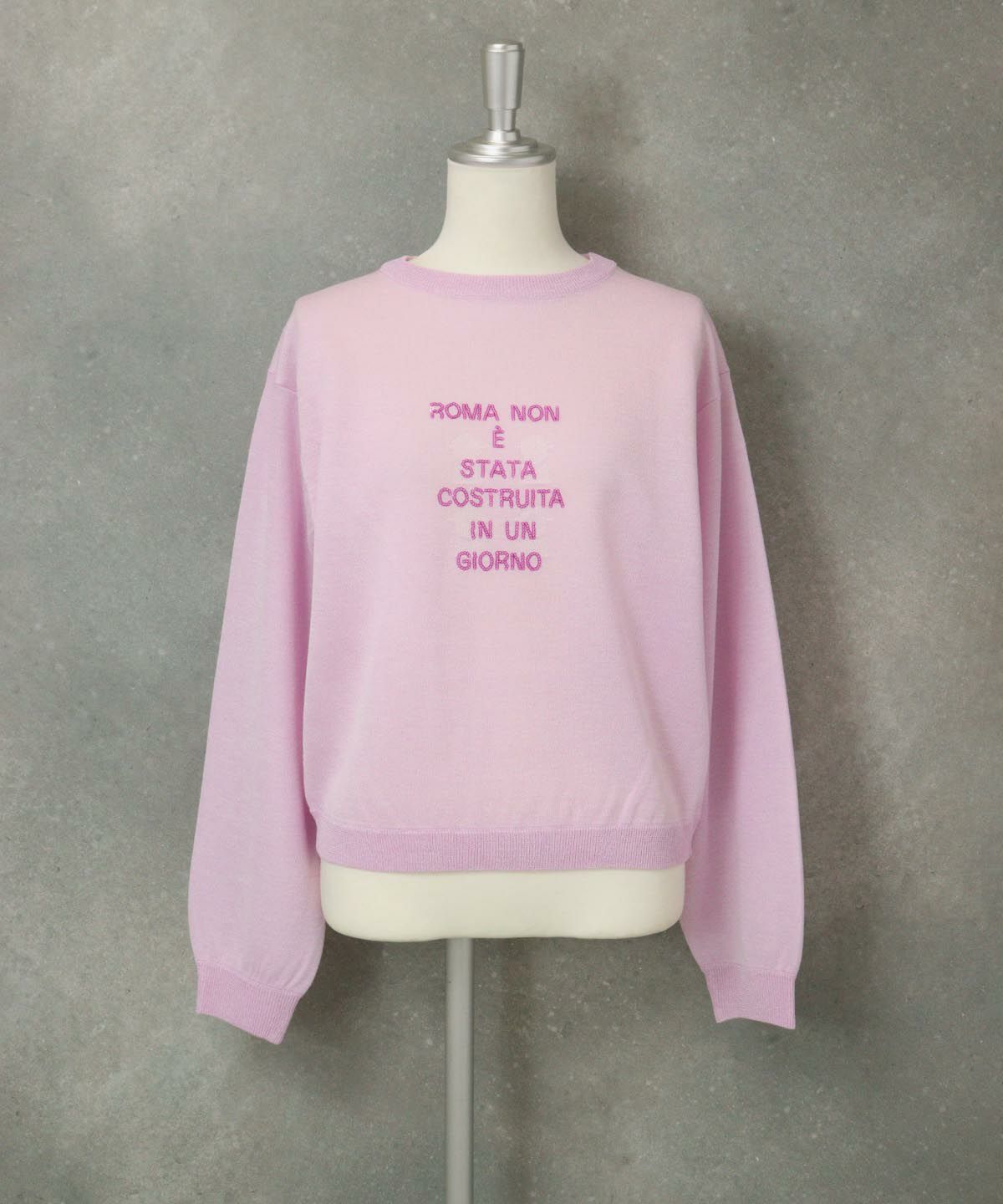 スパンコール刺繍ニット（ピンク）