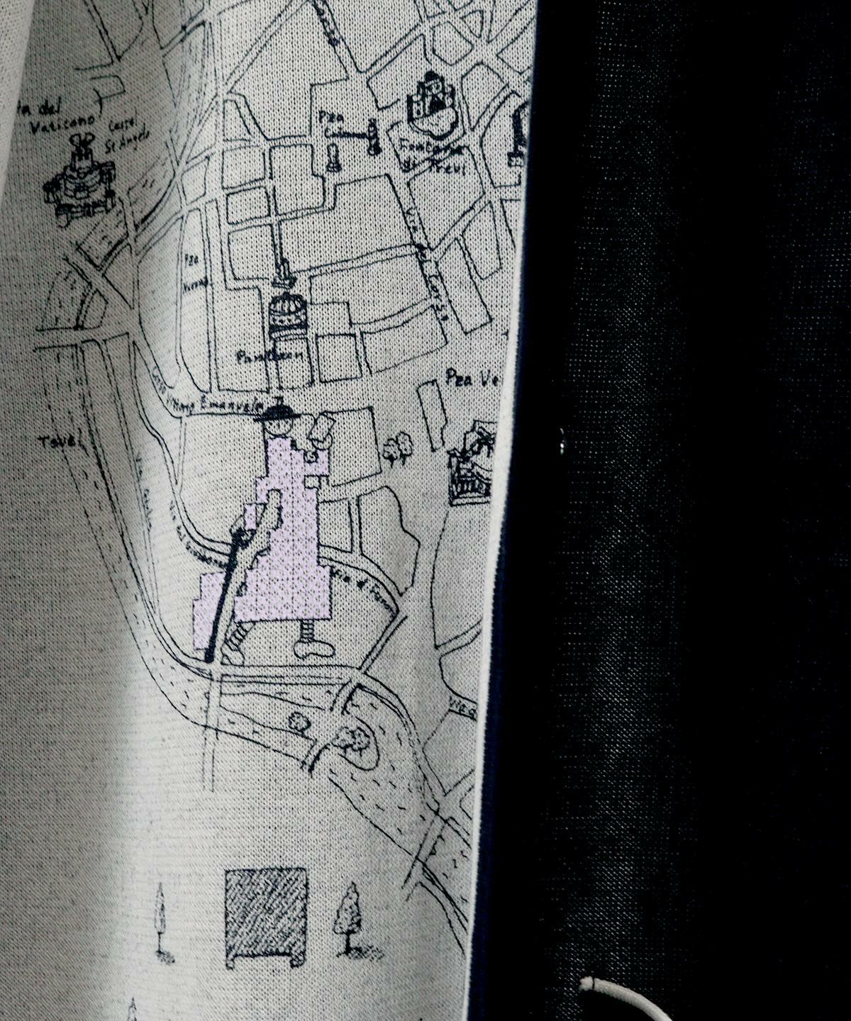 裏地の柄（ネイビー）