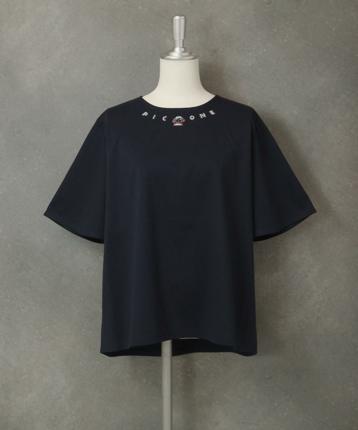 UV冷感フレア袖プルオーバー(ネイビー)