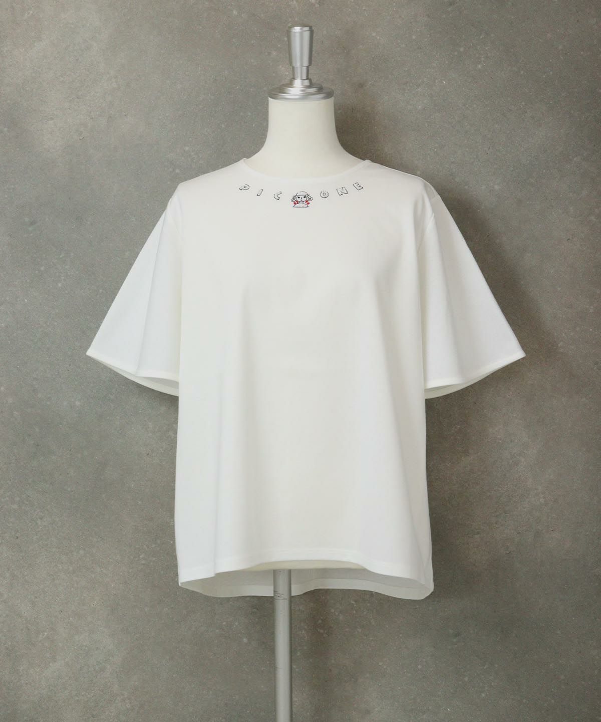 UV冷感フレア袖プルオーバー(ホワイト)