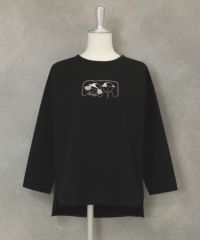 UV冷感デザイン刺繍長袖Tシャツ 後ろ（ライトグリーン）