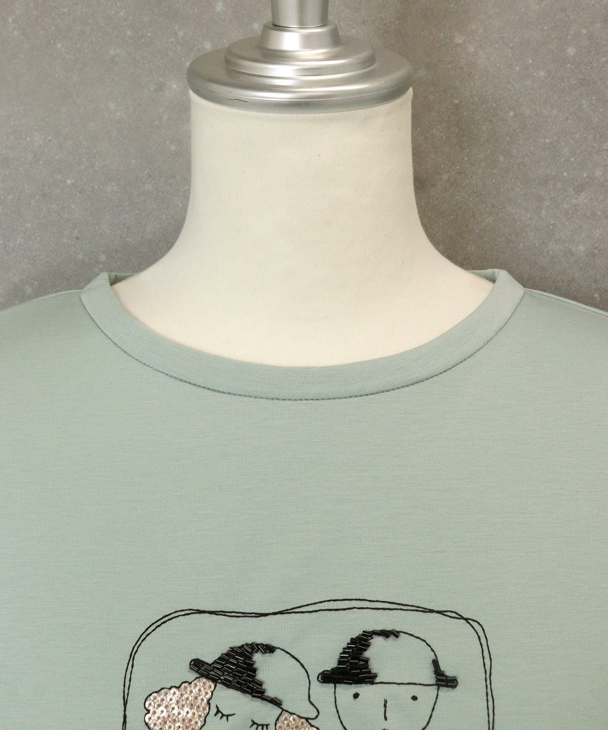 襟元（ライトグリーン）