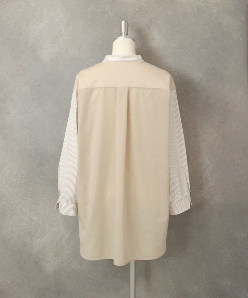 美品　STUDIO PICONE ストライプシャツ切替カットソー　サイズ38 ストライプ切替シャツ|スタジオピッコーネ - ゴルフウェアや婦人