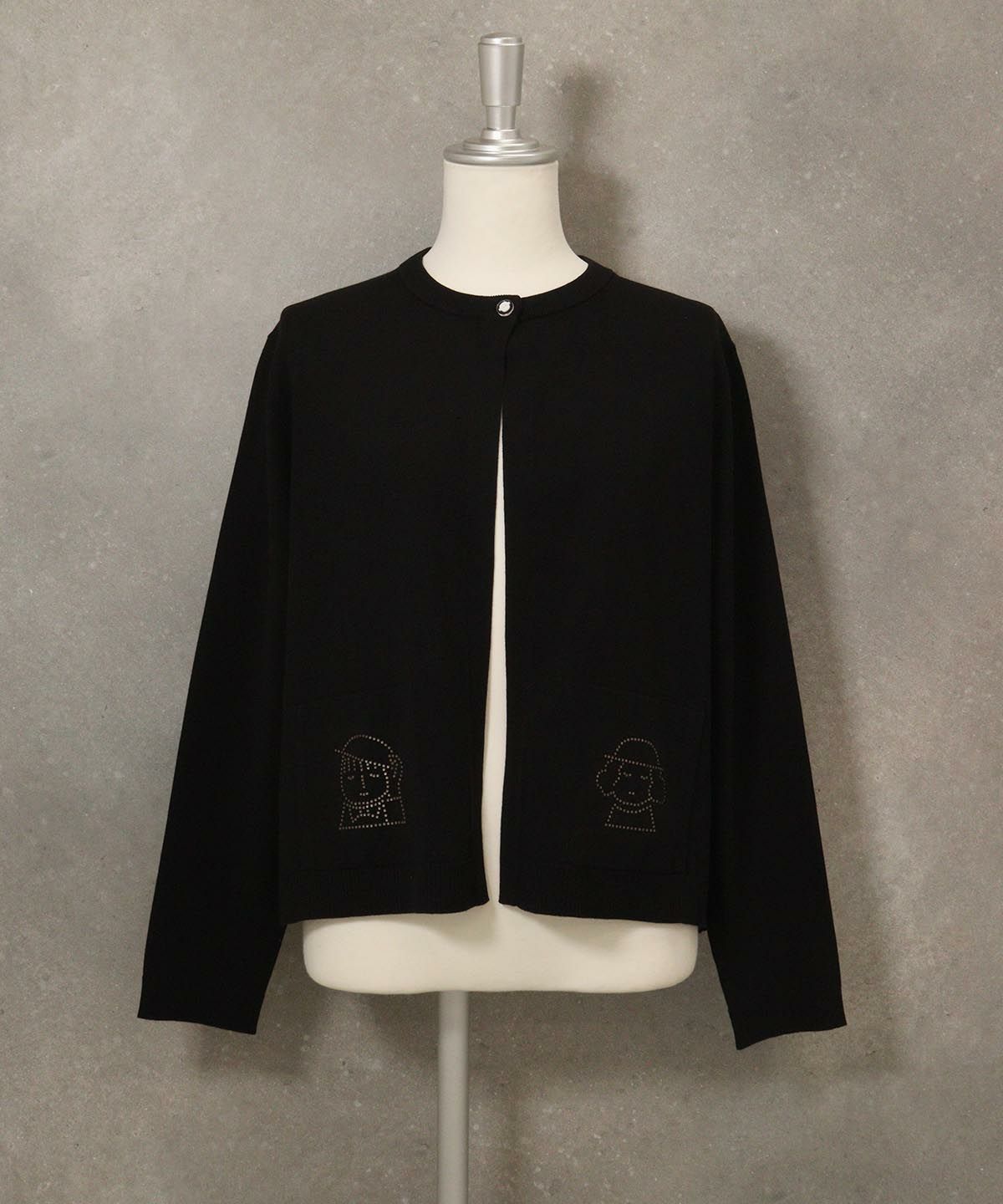 ポケットカーディガン（ブラック）