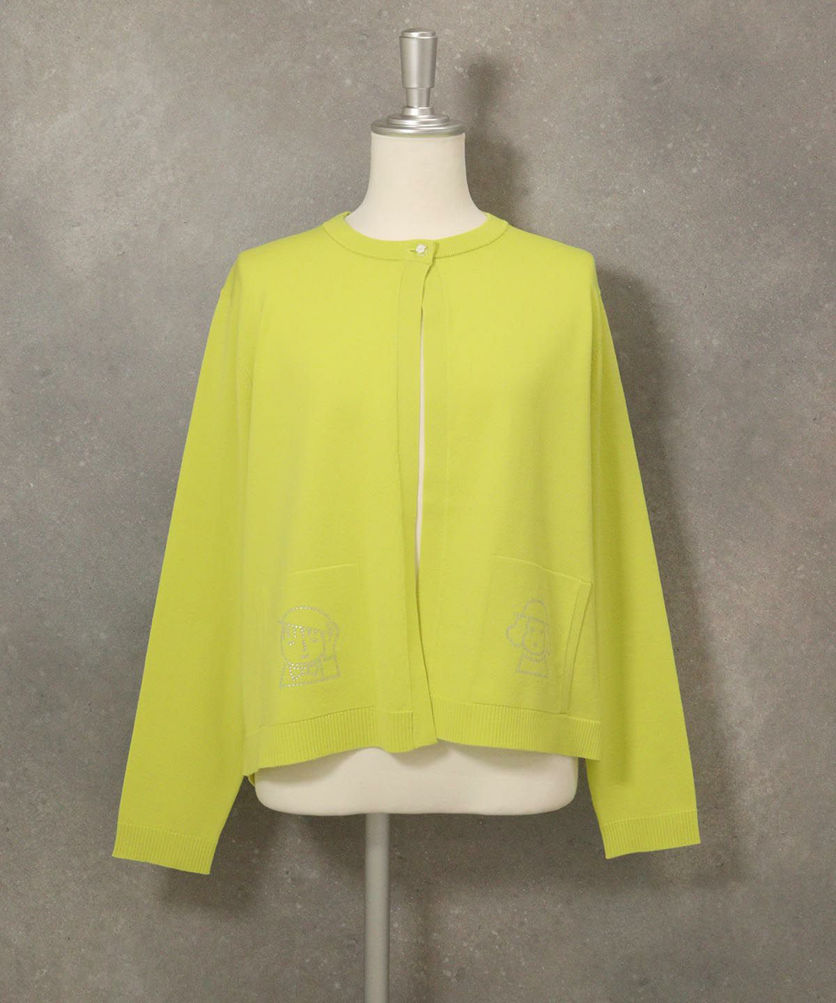 ポケットカーディガン（ライトグリーン）