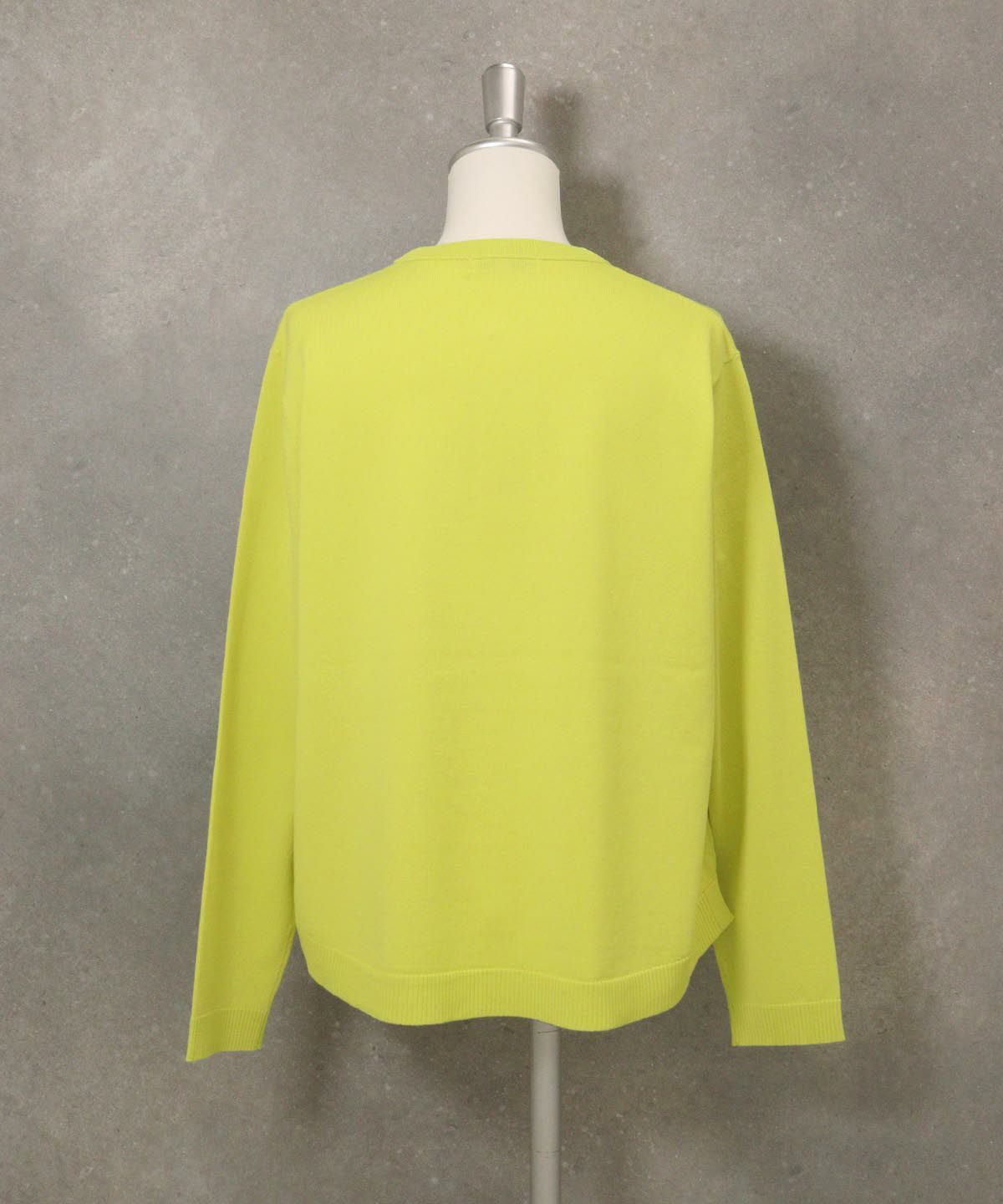 ポケットカーディガン後（ライトグリーン）