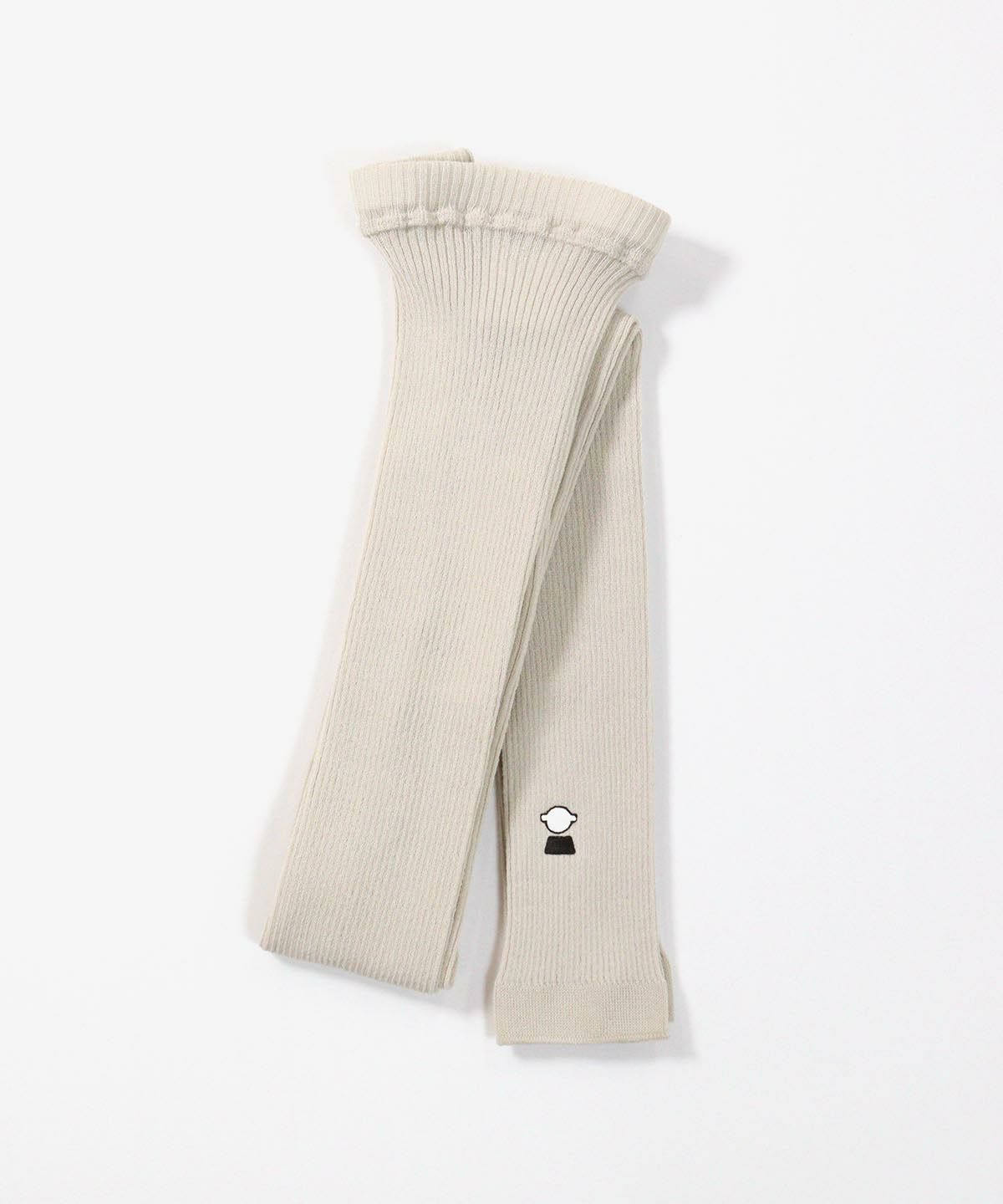 ワンポイント刺繍リブレギンス（ライトグレー）