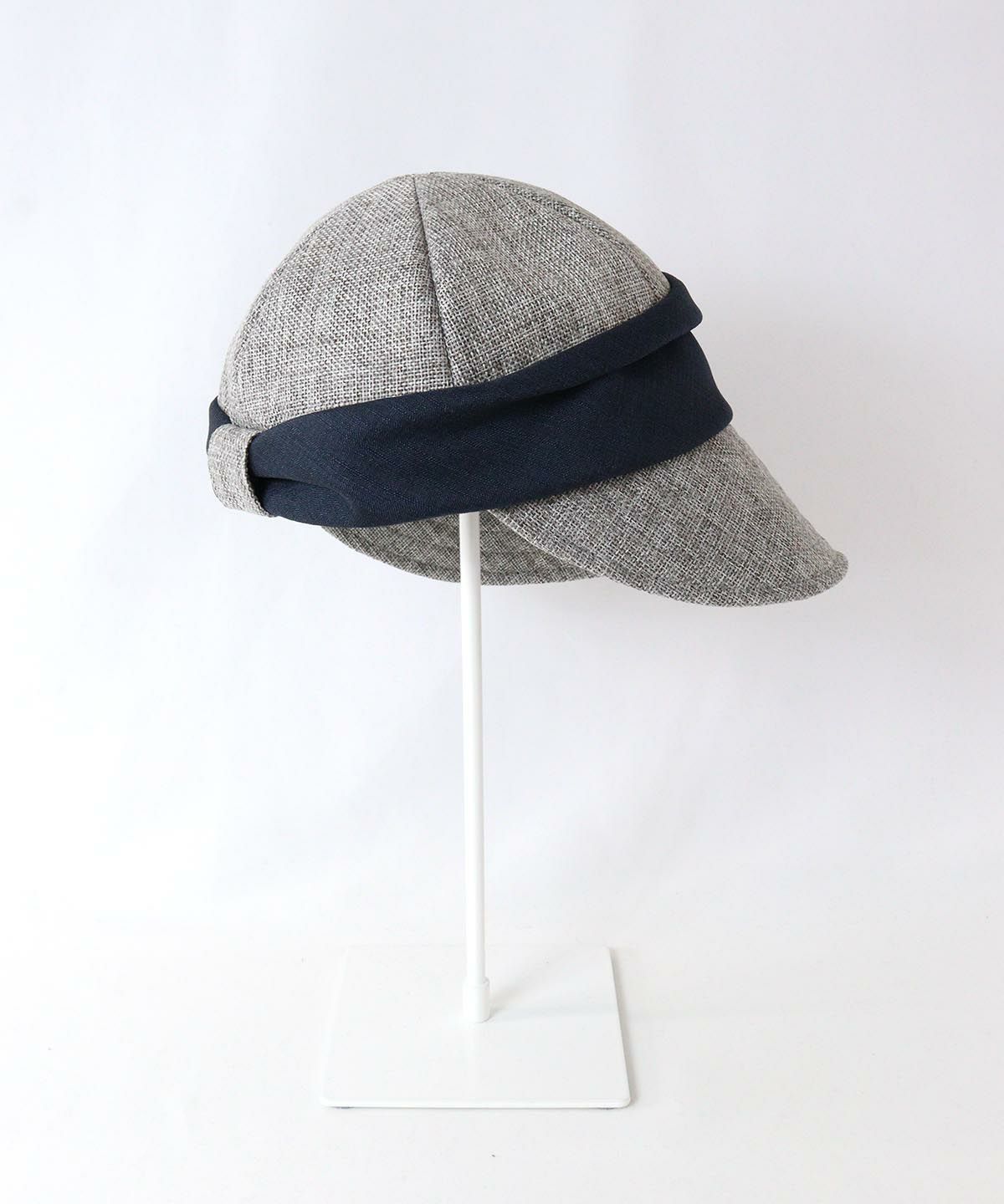 ストラップ付キャスケット横（ライトグレー）