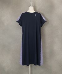 バックストライプワンピース後(ブルー)
