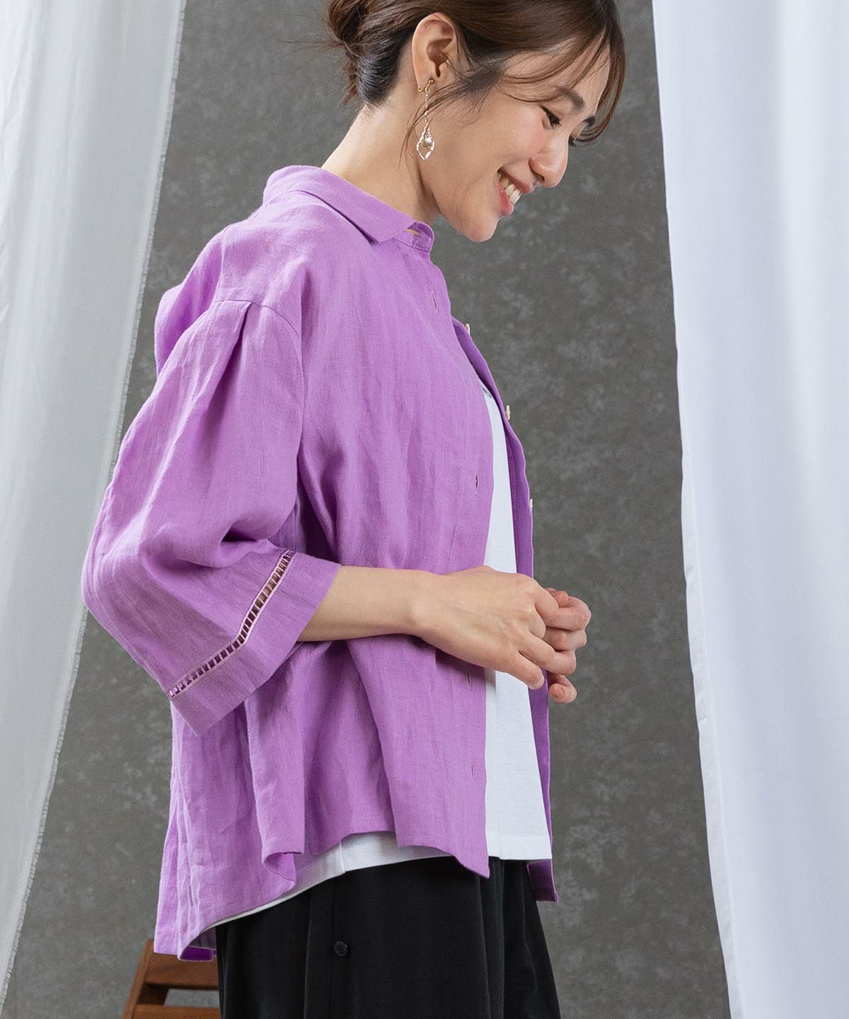 モデル着用画像（パープル）