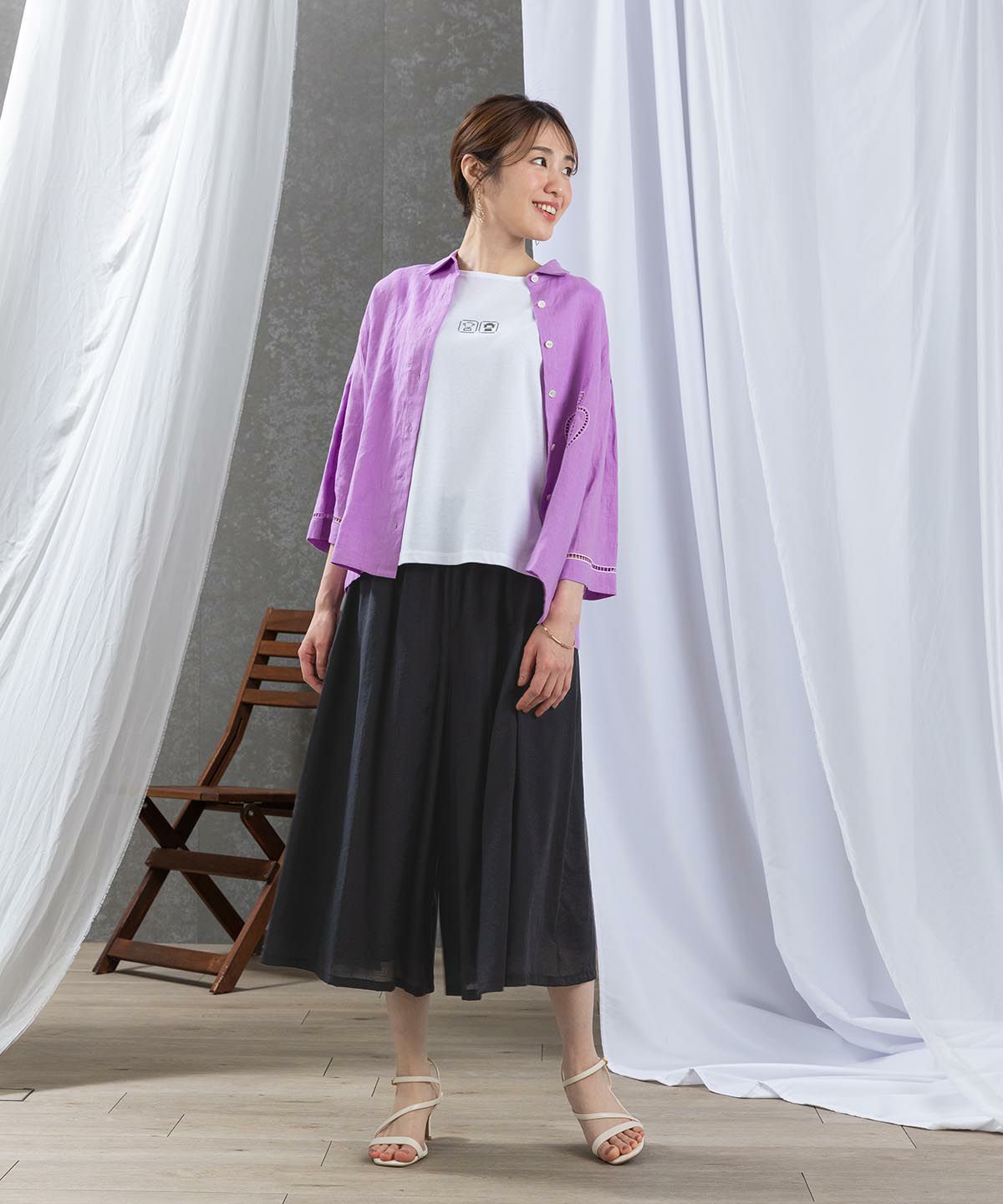 モデル着用画像（パープル）