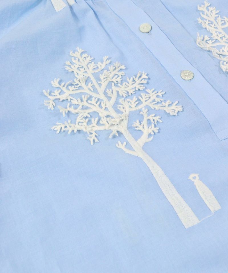 コットン100％ツリー刺繍ブラウス|スタジオピッコーネ - ゴルフウェア