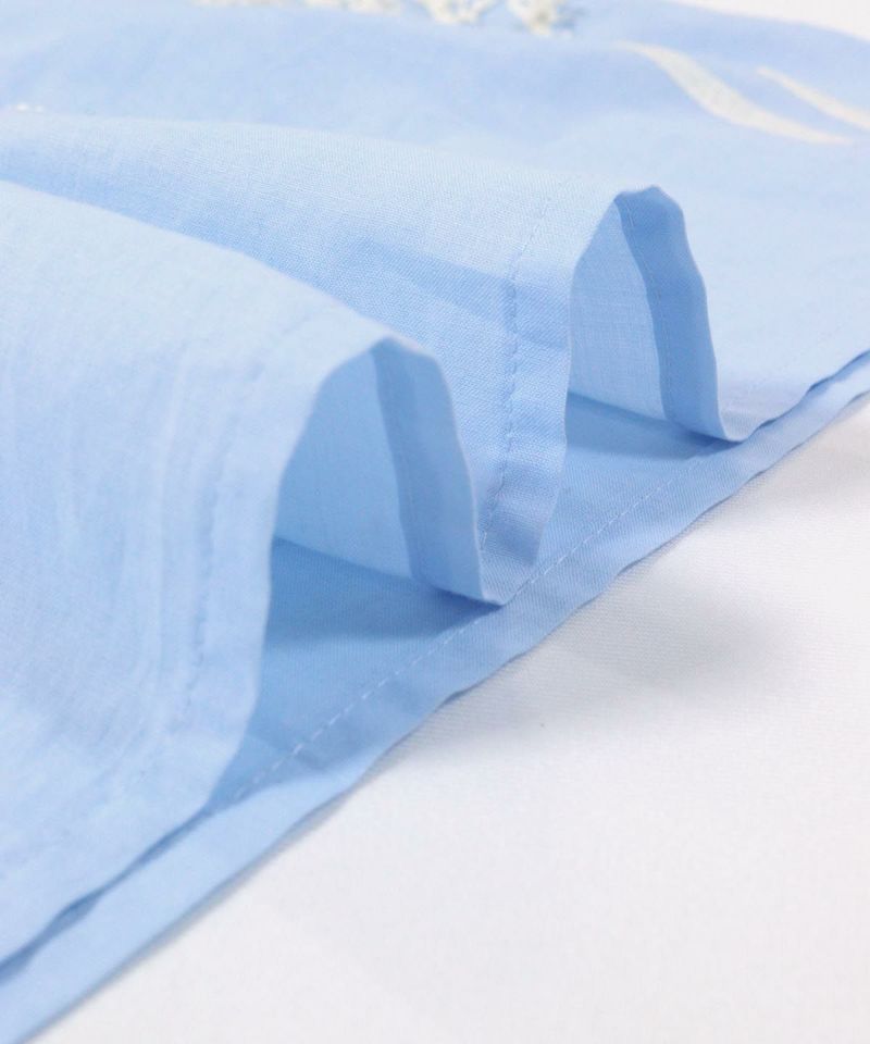 ピッコーネ ブラウス リネン コットン レース 刺繍 カットワーク 立体ロゴ Aletta vita ブラウス カットワークレース 刺繍 フラワーキーネック