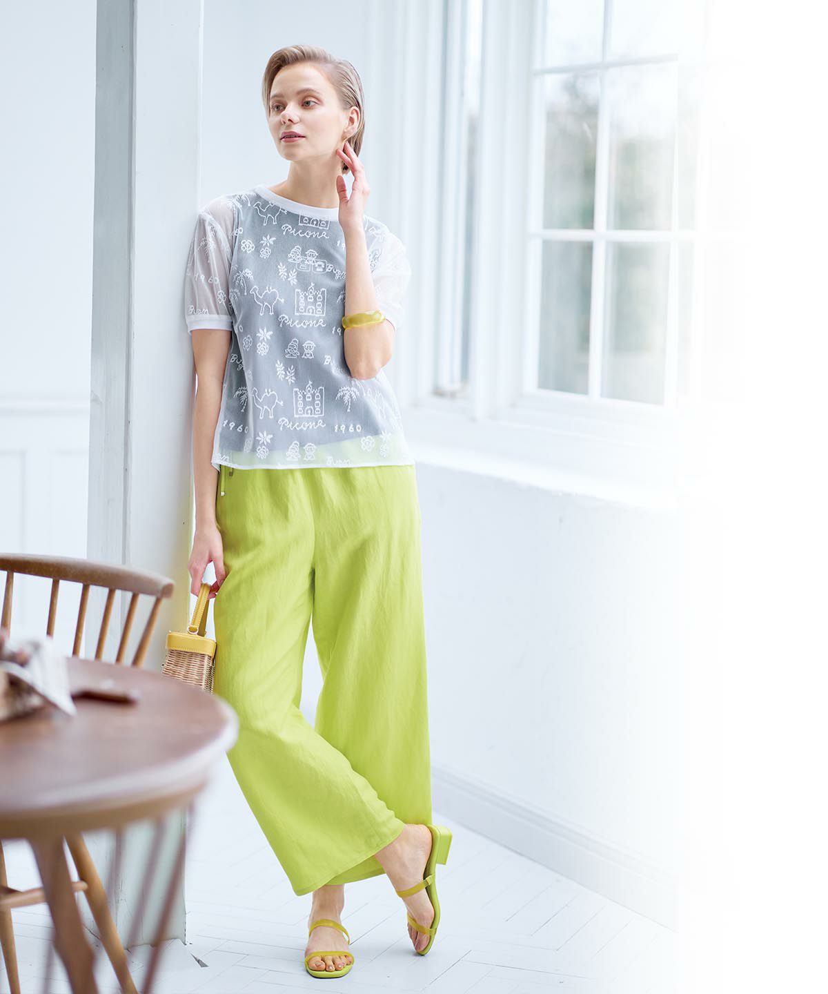 モデル着用画像（イエロー）