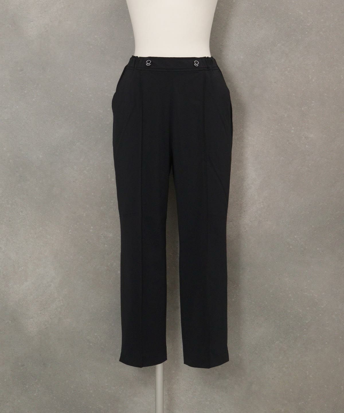 2WAYストレッチセンタープレスパンツ(ブラック)