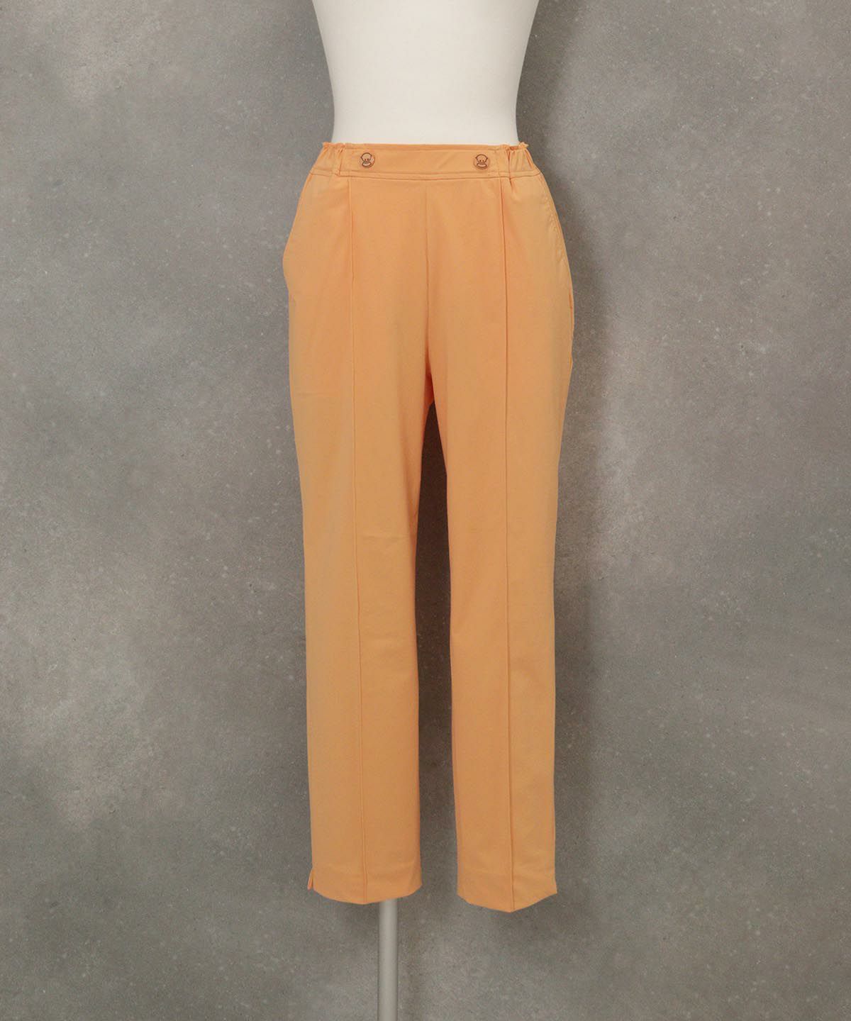 2WAYストレッチセンタープレスパンツ(ライトオレンジ)